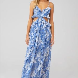 Astr the label blue maxi dress new with tags